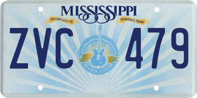 MS license plate ZVC479