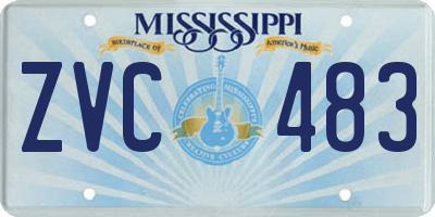 MS license plate ZVC483