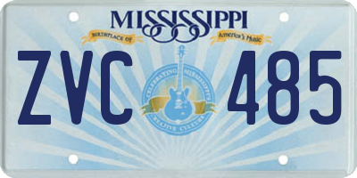 MS license plate ZVC485
