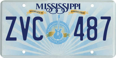 MS license plate ZVC487