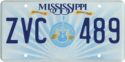 MS license plate ZVC489