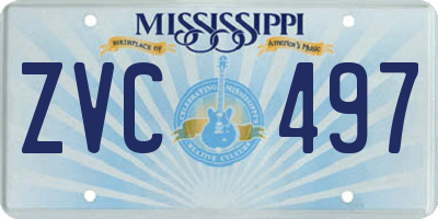 MS license plate ZVC497