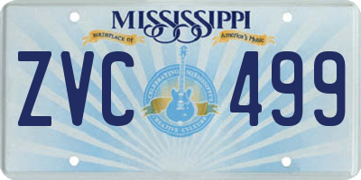 MS license plate ZVC499