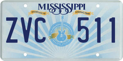 MS license plate ZVC511