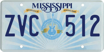 MS license plate ZVC512