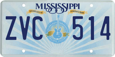 MS license plate ZVC514