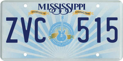 MS license plate ZVC515