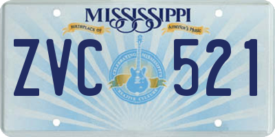 MS license plate ZVC521