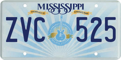 MS license plate ZVC525