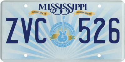 MS license plate ZVC526