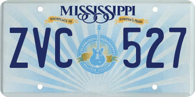 MS license plate ZVC527