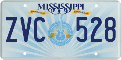 MS license plate ZVC528