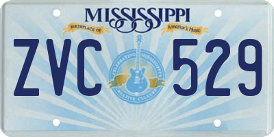 MS license plate ZVC529