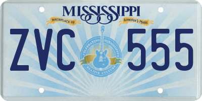 MS license plate ZVC555