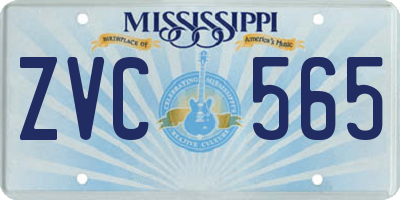 MS license plate ZVC565