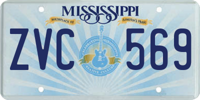 MS license plate ZVC569