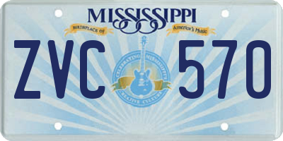 MS license plate ZVC570
