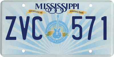 MS license plate ZVC571