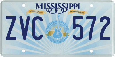 MS license plate ZVC572