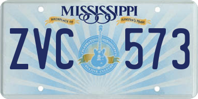 MS license plate ZVC573