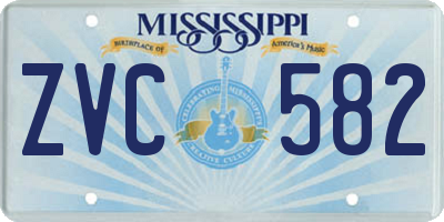 MS license plate ZVC582