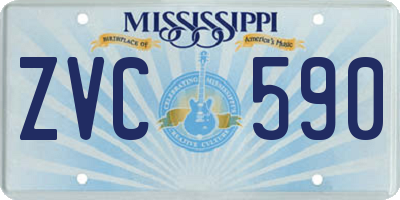 MS license plate ZVC590