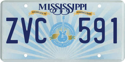 MS license plate ZVC591
