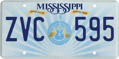 MS license plate ZVC595