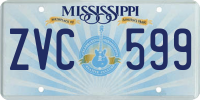 MS license plate ZVC599