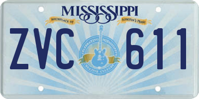 MS license plate ZVC611
