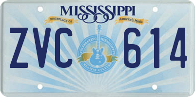 MS license plate ZVC614