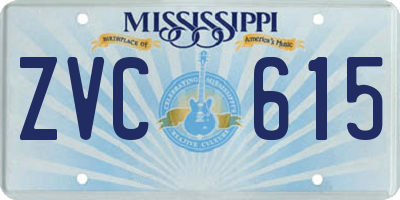 MS license plate ZVC615