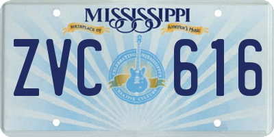 MS license plate ZVC616