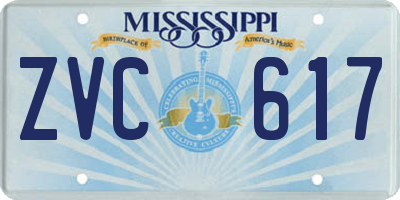 MS license plate ZVC617