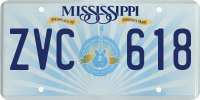 MS license plate ZVC618