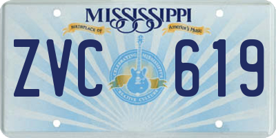 MS license plate ZVC619