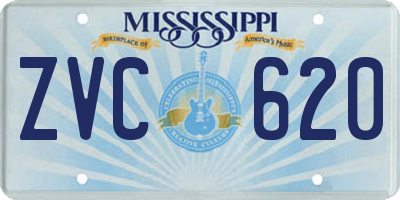 MS license plate ZVC620