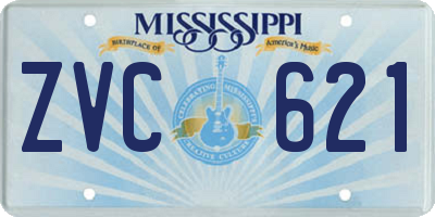MS license plate ZVC621