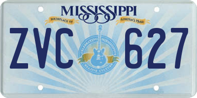 MS license plate ZVC627