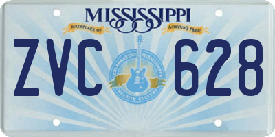 MS license plate ZVC628