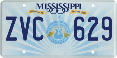 MS license plate ZVC629