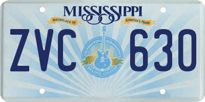 MS license plate ZVC630