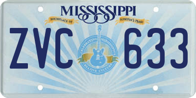 MS license plate ZVC633