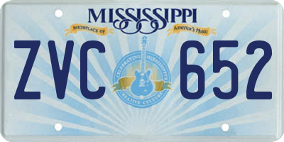 MS license plate ZVC652