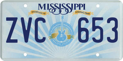MS license plate ZVC653