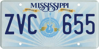 MS license plate ZVC655