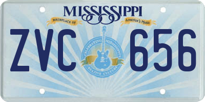 MS license plate ZVC656