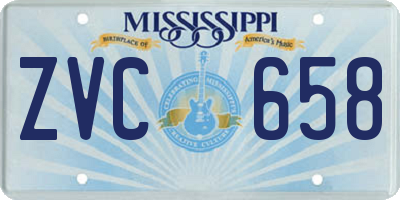 MS license plate ZVC658