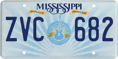 MS license plate ZVC682