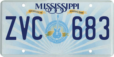 MS license plate ZVC683